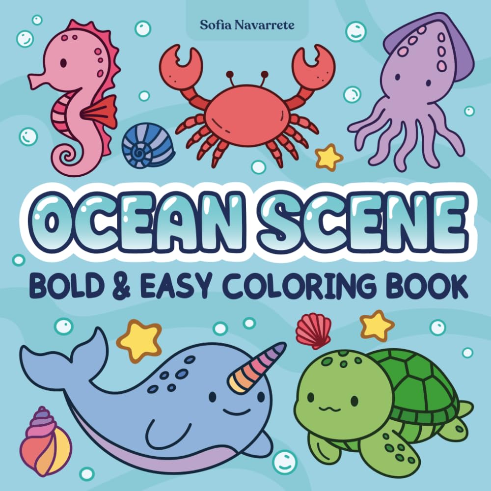 Ocean Scene Coloring Book
